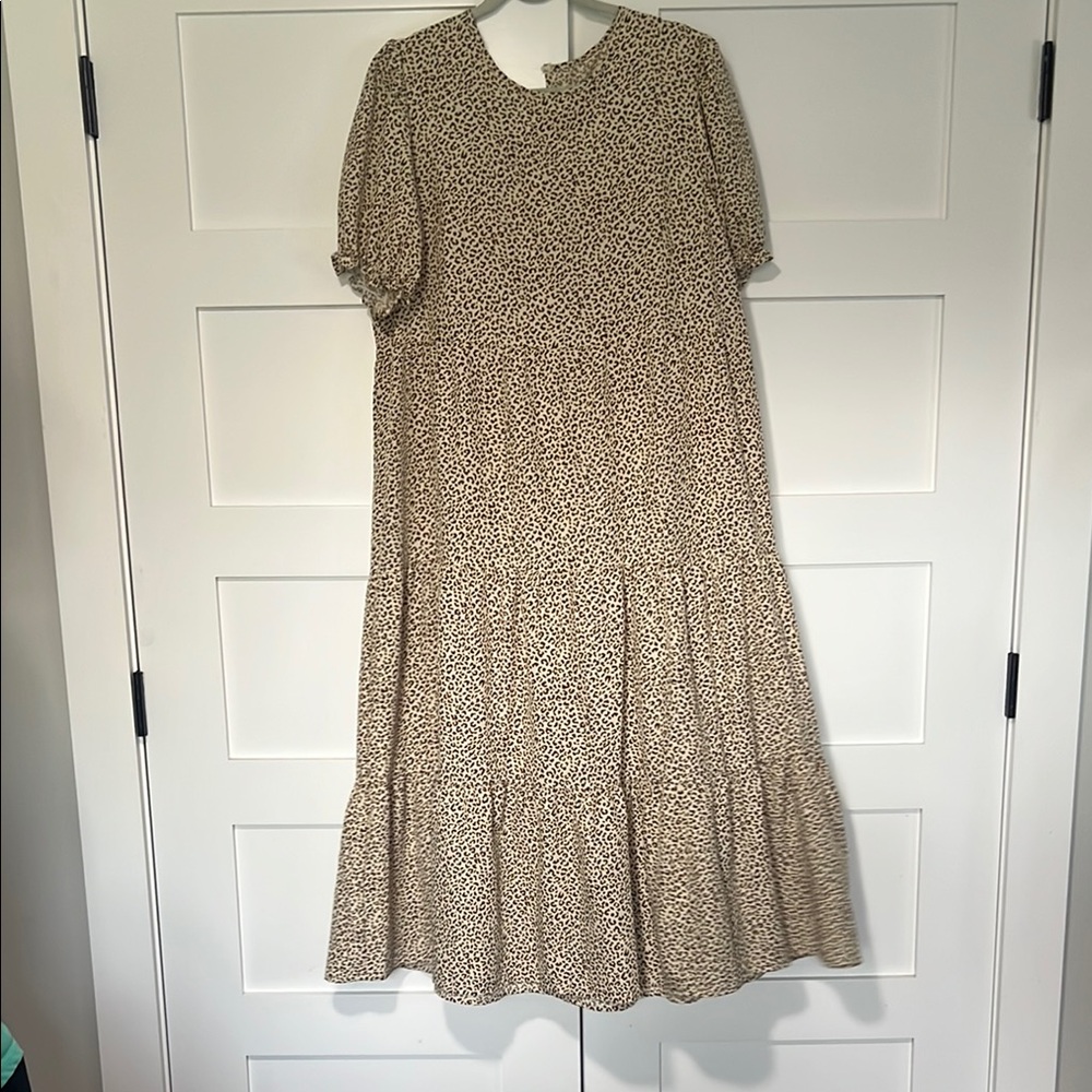 Leopard Print Midi Dress